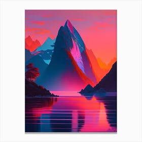Milford Sound Dreamy Sunset Canvas Print