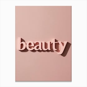 Beauty pink wall art retro chic design Canvas Print