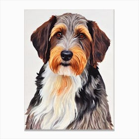 German Wirehaired Pointer 2 Watercolour dog Canvas Print