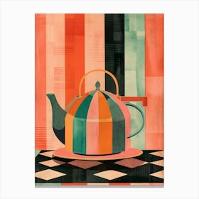 Art Deco Inspired Teapot Canvas Print