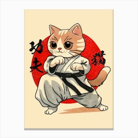 Kung fu Kitty Cat Japan Canvas Print
