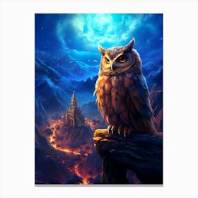 Owl In The Forest 1 Canvas Print