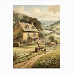 Old England Cottage Canvas Print