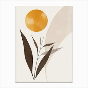 Sun And Leaf 4 Canvas Print