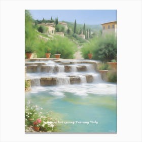 Saturnia hot spring Tuscany Italy Painting 3 Canvas Print