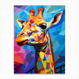 Giraffe Abstract Pop Art 3 Canvas Print