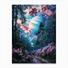 Saturn In The Forest 1 Canvas Print