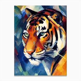 Tiger Portrait Oil Painting Canvas Print