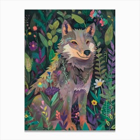 Wolf In The Forest Canvas Print