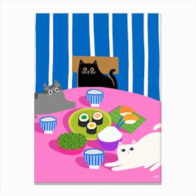 Cats Do Sushi Canvas Print