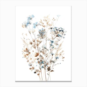 Blue And White Flowers 1 Canvas Print