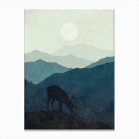 Deer In The Mountains 6 Canvas Print