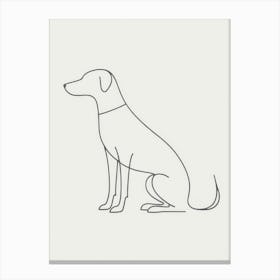 Line Drawing Of A Dog Canvas Print