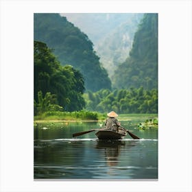 Boat On A Lake 1 Canvas Print