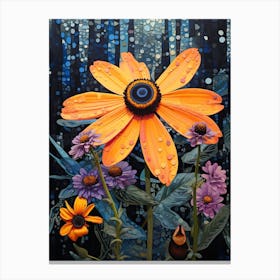 Surreal Florals Black Eyed Susan 3 Flower Painting Canvas Print