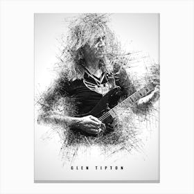 Glen Tipton Guitarist Sketch Canvas Print