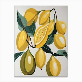 Lemons On A Branch 1 Canvas Print