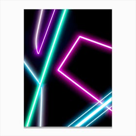 A Futuristic Abstract Background Featuring Neon Li View 3 Leinwandbild