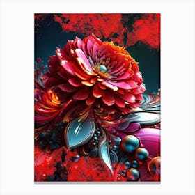 Abstract Flower Canvas Print