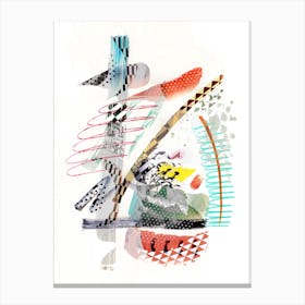Colourful Patterned Brushstrokes Canvas Print