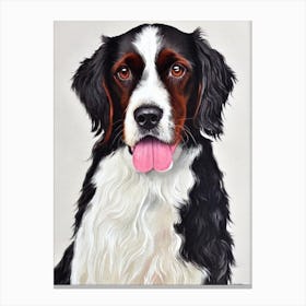 English Springer Spaniel 3 Watercolour dog Canvas Print