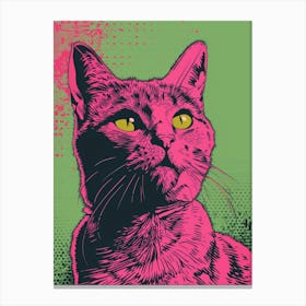 Pink Cat 4 Canvas Print