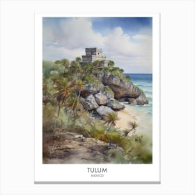Tulum Travel Poster 6 Canvas Print