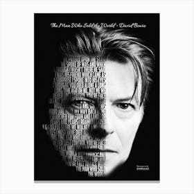 The Man Who Sold The World David Bowie Text Art Canvas Print
