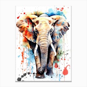 Watercolor Elephant Canvas Print