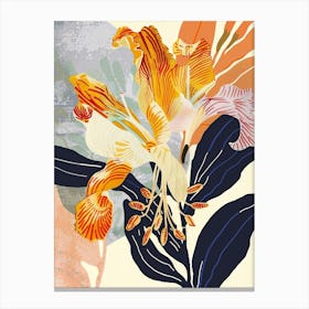 Colourful Flower Illustration Freesia 2 Canvas Print