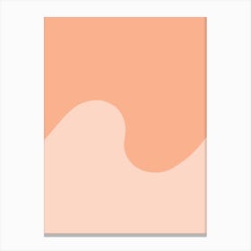 Peach Wave Swirl Canvas Print