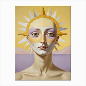 Yellow And Lilac Gaze Canvas Print