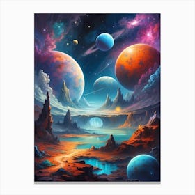 Space Landscape 1 Canvas Print