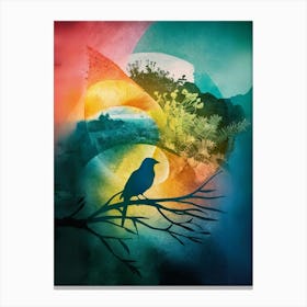 Bird On A Branch 1 Canvas Print