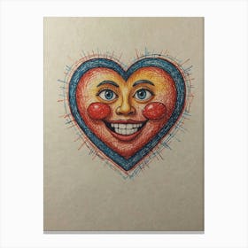 Clown Heart 1 Canvas Print