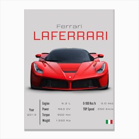 Ferrari Laferrari Canvas Print