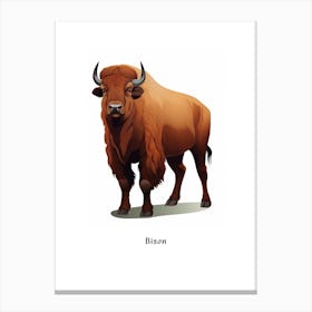 Bison Kids Animal Poster Canvas Print