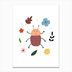 Cute Insect Beetle Canvas Print