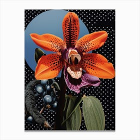 Surreal Florals Orchid 2 Flower Painting Canvas Print