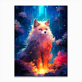 Fox In The Forest Canvas Print