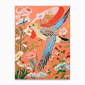 Maximalist Bird Painting American Kestrel 4 Canvas Print