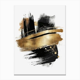 Abstract Black And Gold Painting 49 Canvas Print