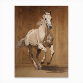 A Horse Painting In The Style Of Trompe L Oeil 4 Canvas Print