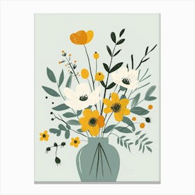 Balsam Tree Flat Illustration 8 Canvas Print