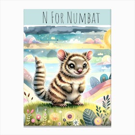 N For Numbat Nursery Canvas Print