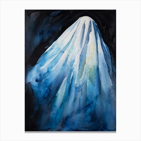 Watercolor Painting Capturing A Figure Shrouded In A Translucent Veil Reminiscent Of Religious Icon (5) Canvas Print