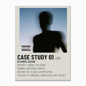 Case Study 01 2019 By Daniel Caesar Poster Canvas Print