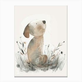 Charming Nursery Kids Animals Puppy 5 Canvas Print