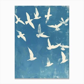 White Gulls Canvas Print Canvas Print