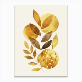 Autumn Leaves Watercolor Painting Canvas Print